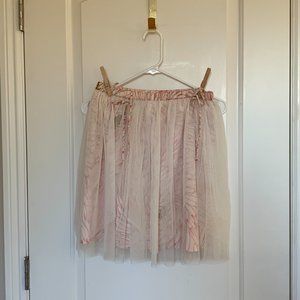 LUX Pink Floral Tulle Skirt